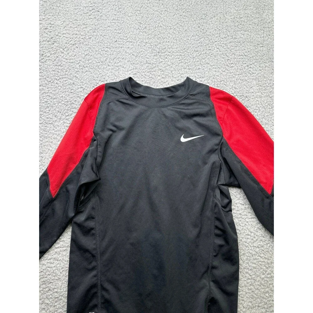 Nike Dri fit youth sz small red/black long sleeve
